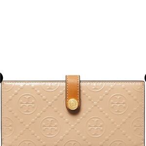 Tory Burch Beige Embossed Wallet